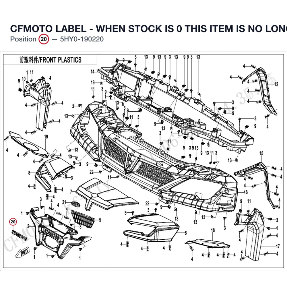 CFMOTO LABEL - WHEN STOCK IS 0 THIS ITEM IS NO LONGER AVAILABLE product image