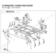 LH BRACKET, CARGO BOX DOOR product image