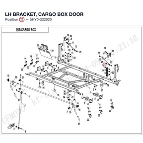 LH BRACKET, CARGO BOX DOOR product image