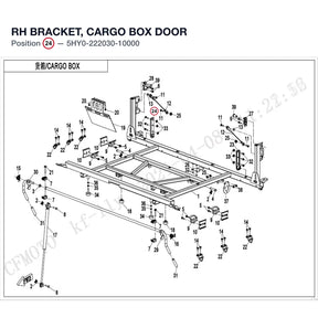 RH BRACKET, CARGO BOX DOOR product image
