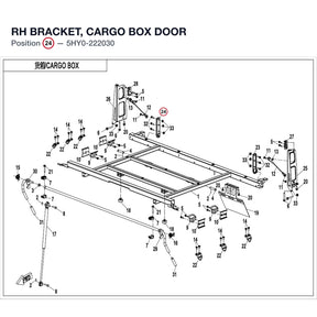 RH BRACKET, CARGO BOX DOOR product image