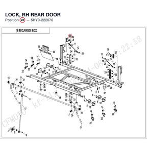 LOCK, RH REAR DOOR product image