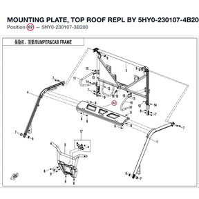 MOUNTING PLATE, TOP ROOF REPL BY 5HY0-230107-4B200 product image