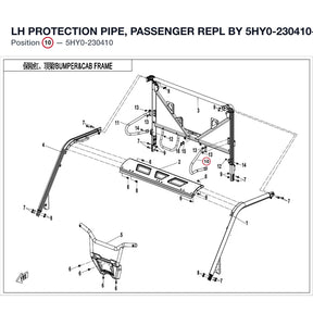 LH PROTECTION PIPE, PASSENGER REPL BY 5HY0-230410-1B200 product image
