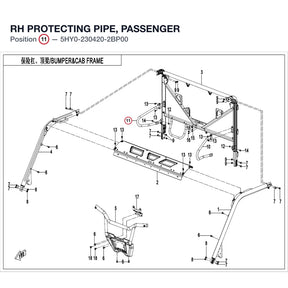 RH PROTECTING PIPE, PASSENGER product image