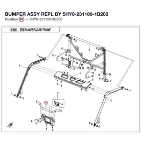 BUMPER ASSY REPL BY 5HY0-231100-1B200 product image