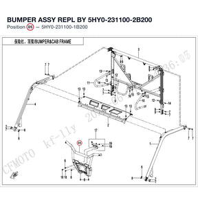 BUMPER ASSY REPL BY 5HY0-231100-2B200 product image