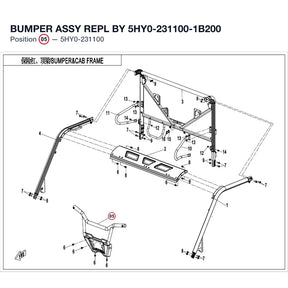 BUMPER ASSY REPL BY 5HY0-231100-1B200 product image
