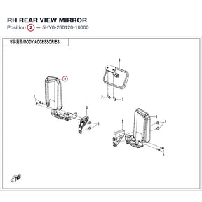RH REAR VIEW MIRROR product image