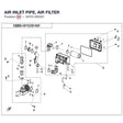 AIR INLET PIPE, AIR FILTER product image