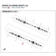 FRONT CV DRIVE SHAFT, LH product image