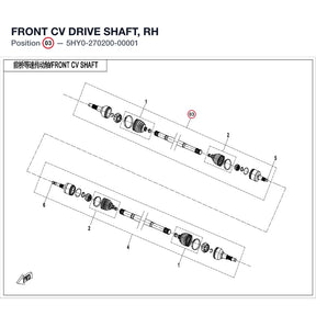 FRONT CV DRIVE SHAFT, RH product image