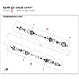 REAR CV DRIVE SHAFT product image