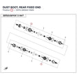 DUST BOOT, REAR FIXED END product image