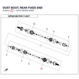 DUST BOOT, REAR FIXED END product image