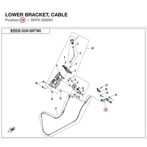 LOWER BRACKET, CABLE product image