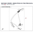 SEAT BELT, DRIVER - WHEN STOCK IS 0 THIS ITEM IS NO LONGER AVAILABLE product image