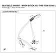 SEAT BELT, DRIVER - WHEN STOCK IS 0 THIS ITEM IS NO LONGER AVAILABLE product image