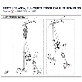 FASTENER ASSY, RH - WHEN STOCK IS 0 THIS ITEM IS NO LONGER AVAILABLE product image