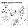 GLASS FRONT SEAT STRAP, LH FRONT DOOR product image