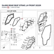 GLASS REAR SEAT STRAP, LH FRONT DOOR product image