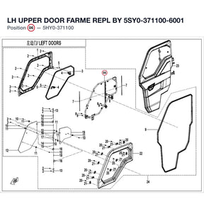 LH UPPER DOOR FARME REPL BY 5SY0-371100-6001 product image