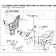 LH LOWER DOOR FRAME ASSY REPL BY 5HY0-372200-10001 product image