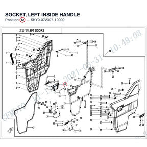 SOCKET, LEFT INSIDE HANDLE product image