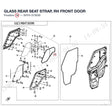 GLASS REAR SEAT STRAP, RH FRONT DOOR product image