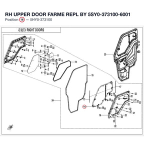 RH UPPER DOOR FARME REPL BY 5SY0-373100-6001 product image