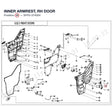 INNER ARMREST, RH DOOR product image