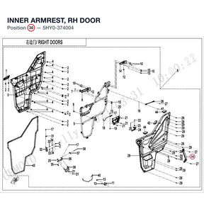 INNER ARMREST, RH DOOR product image