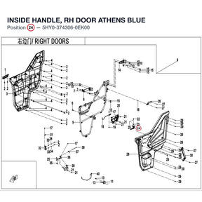 INSIDE HANDLE, RH DOOR product image