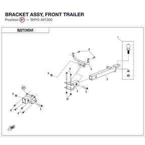 BRACKET ASSY, FRONT TRAILER product image