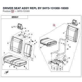 DRIVER SEAT ASSY REPL BY 5HY3-131000-10000 product image