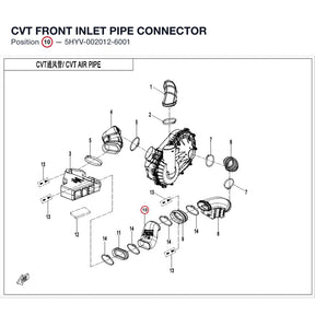CVT FRONT INLET PIPE CONNECTOR product image