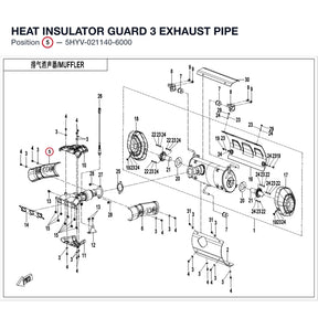 EXHAUST PIPE HEAT INSULATOR GUARD 3 product image