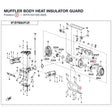 MUFFLER BODY HEAT INSULATOR GUARD product image