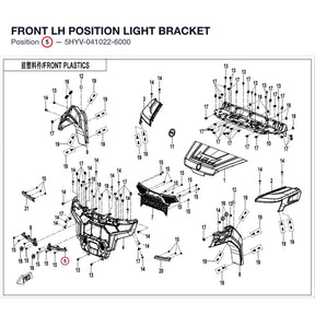 FRONT LH POSITION LIGHT BRACKET product image