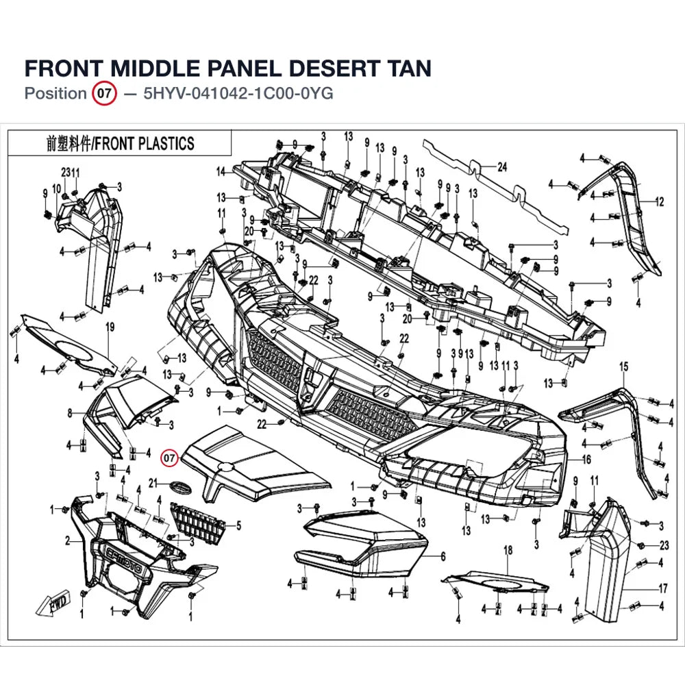 FRONT MIDDLE PANEL product image