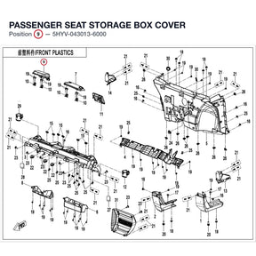 PASSENGER SEAT STORAGE BOX COVER product image