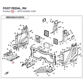 FOOT PEDAL, RH product image