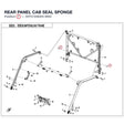 REAR PANEL CAB SEAL SPONGE product image