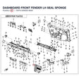 DASHBOARD FRONT FENDER LH SEAL SPONGE product image