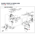 GUARD, FRONT LH SWING ARM product image
