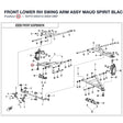 FRONT LOWER RH SWING ARM ASSY product image