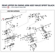 REAR UPPER RH SWING ARM ASSY product image