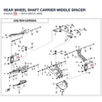 REAR WHEEL SHAFT CARRIER MIDDLE SPACER product image