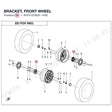 BRACKET, FRONT WHEEL product image