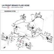 LH FRONT BRAKE FLUID HOSE product image